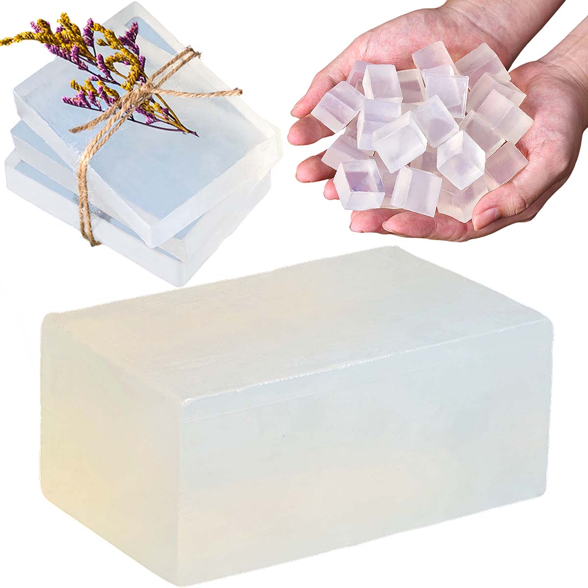 Soap Making Glycerin Base - Transparent White Glycerin Soap Base DIY