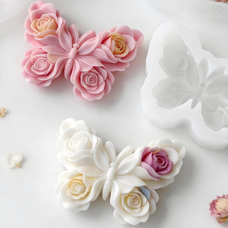 Soap Making Silicone Molds - DIY Rose Butterfly Form Silicone Mold