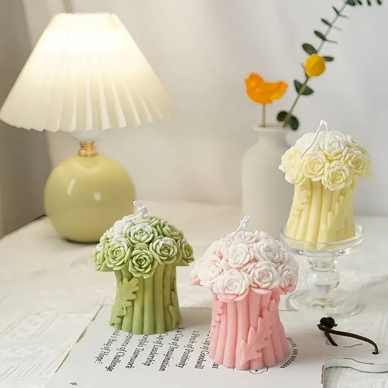 Quality Soap Making Kit - Top Quality Rose Bouquet Silicone Candle