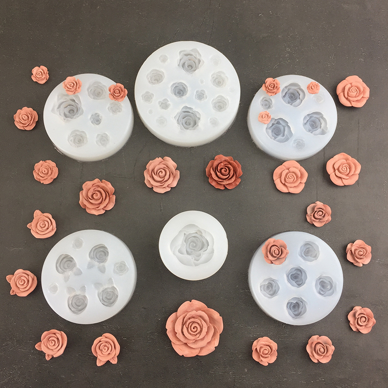 3D Rose Flower Shape Leaf Sili - Soap Making Party 评论和价格