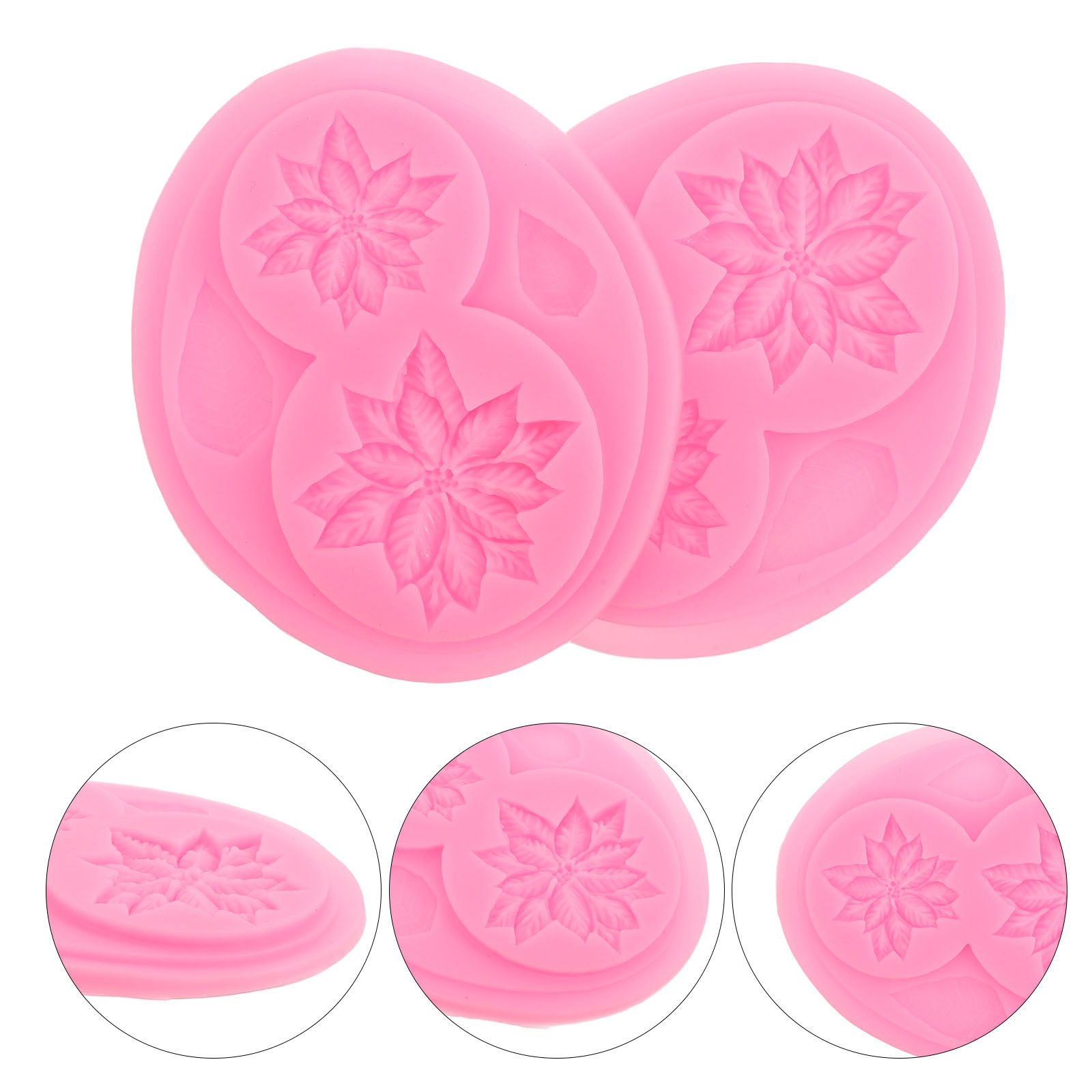 2Pcs Floral Silicone Molds for - Soap Making Silicone Molds 评论和价格