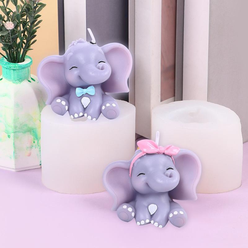 Cute 3D Elephant Silicone Cand - Soap Making Silicone Molds 评论和价格