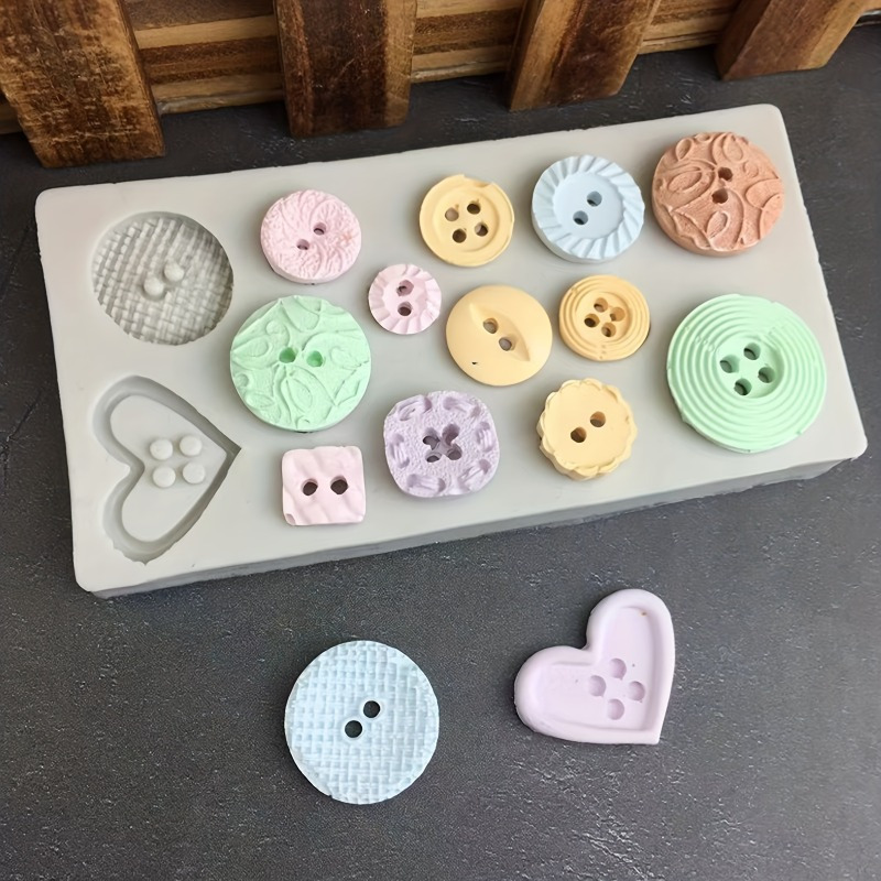 Buttons Shape Silicone Mold Si - Soap Making Silicone Molds 评论和价格