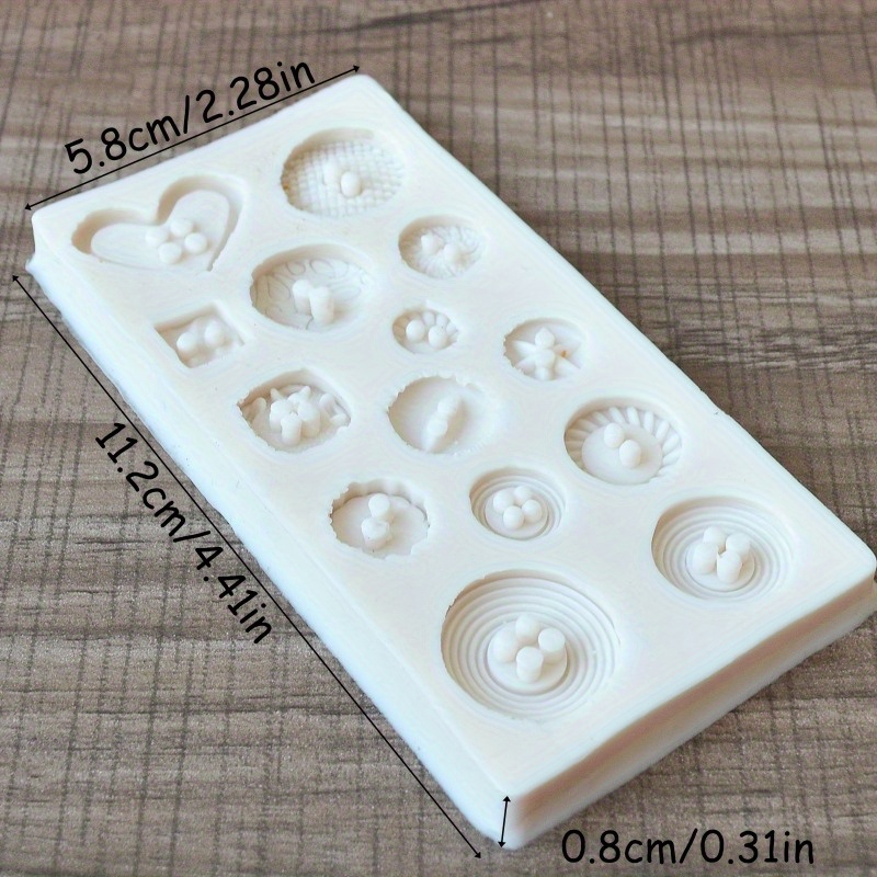 Buttons Shape Silicone Mold Si - Soap Making Silicone Molds 评论和价格