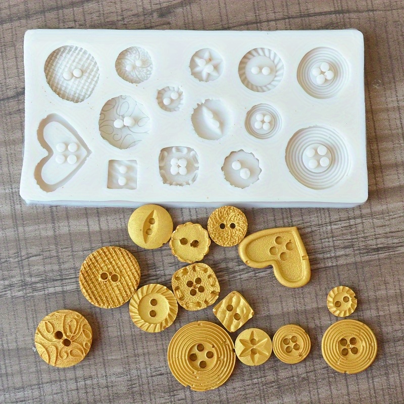 Buttons Shape Silicone Mold Si - Soap Making Silicone Molds 评论和价格
