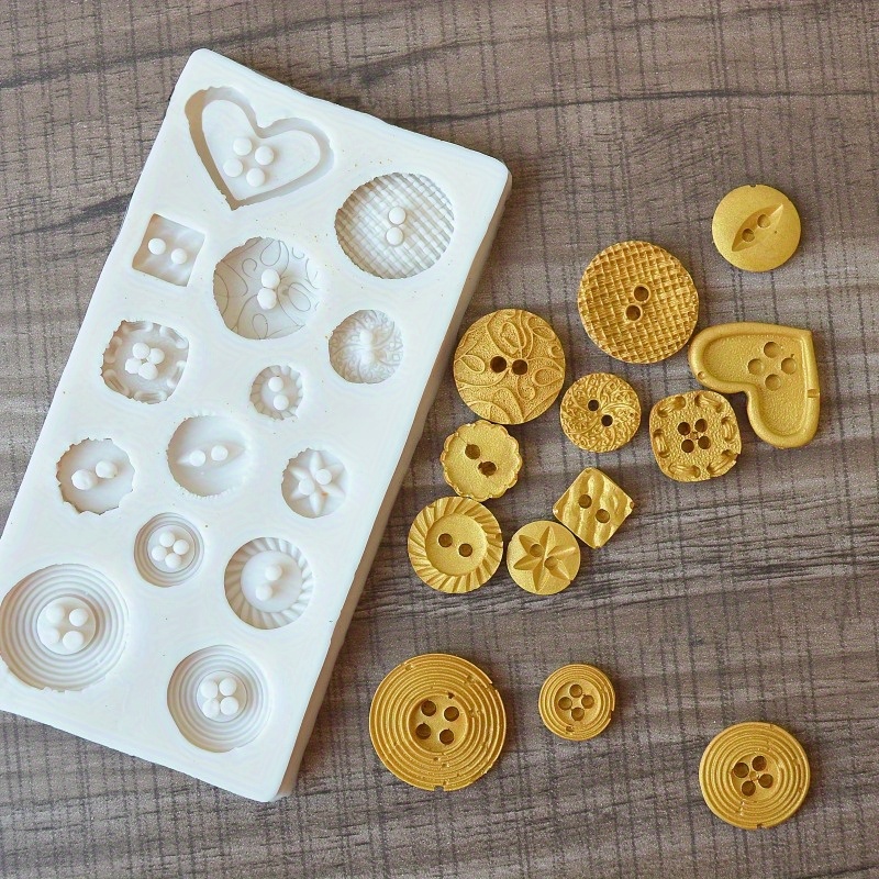 Buttons Shape Silicone Mold Si - Soap Making Silicone Molds 评论和价格