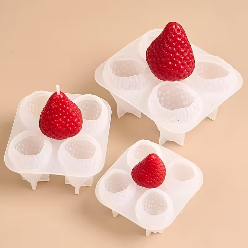 Strawberry Silicone Candle Mol - Soap Making Silicone Molds 评论和价格