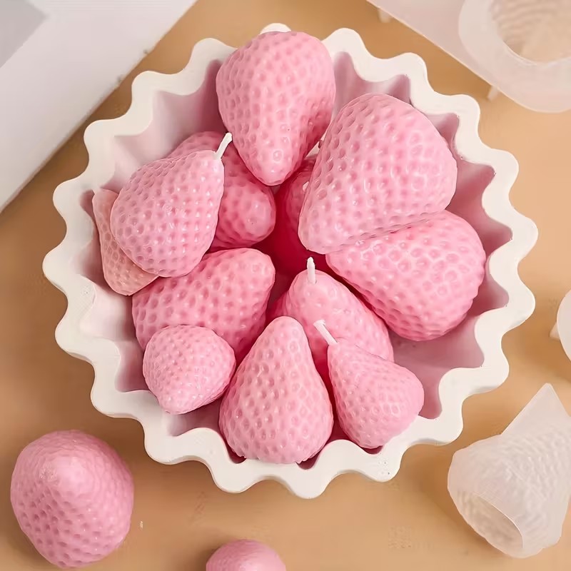 Strawberry Silicone Candle Mol - Soap Making Silicone Molds 评论和价格