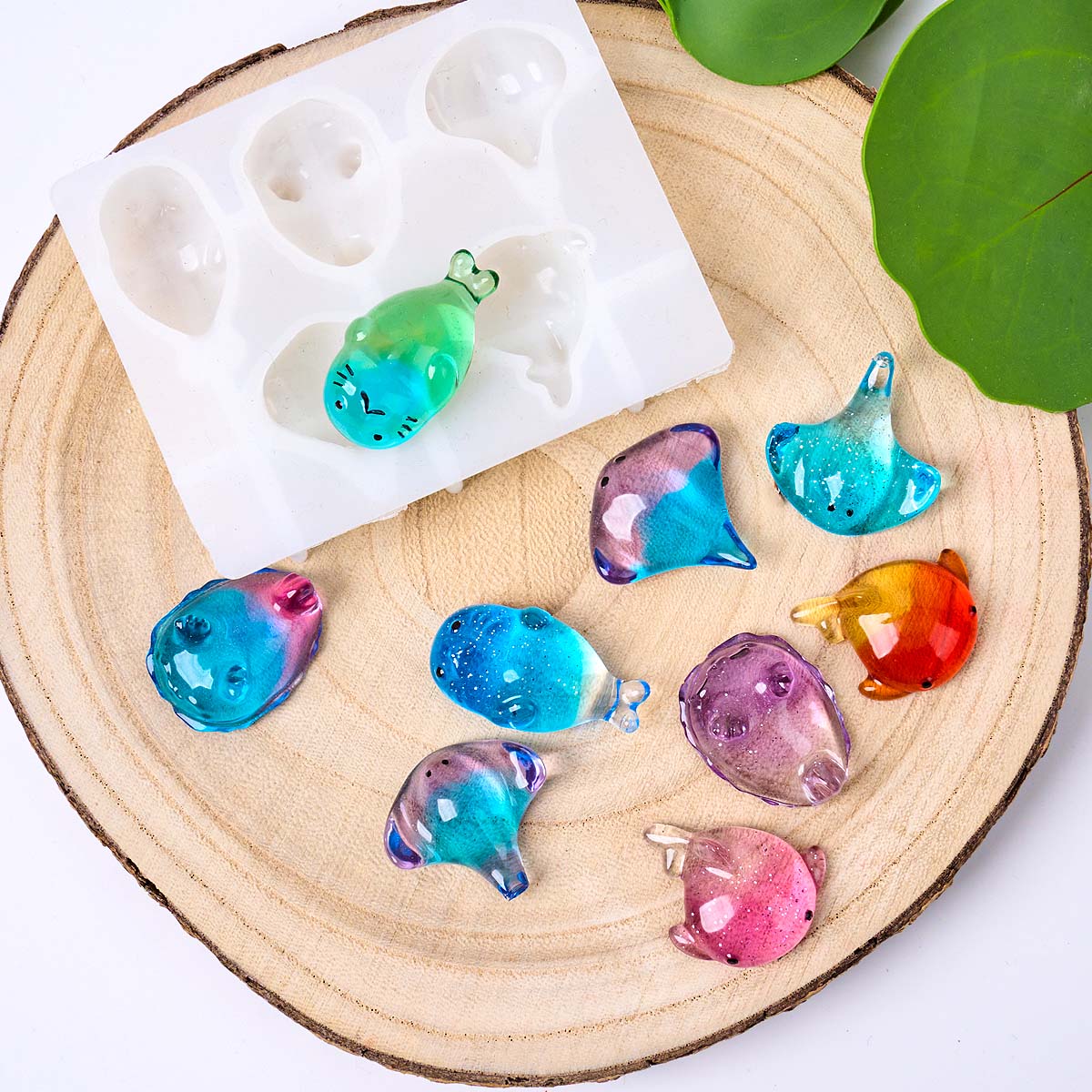 3D Healing Kawaii Manta Ray Wh - Soap Making Silicone Molds 评论和价格